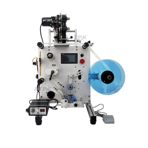 LT-SL130 Semi-auto Round Bottle Labeling Machine With Date Printer