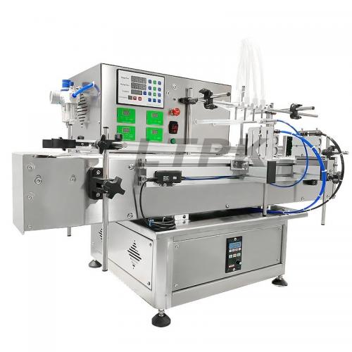 LTPK LT-DTDP-4P Chemical Small Scale Glass Bottle Diaphragm Pump Liquid Automatic Milk Vial Filling Machine 4 Nozzles