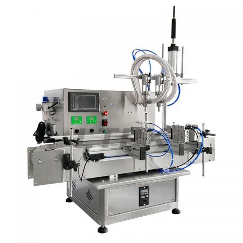 LTPK LT-DTDP20-2 Double-head Diaphragm Pump Liquid Shower Gel Shampoo Filling Machines With Conveyor Automatic