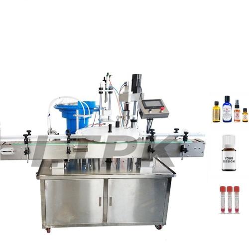 LTPK LT-AFC1 Double Head Magnetic Pump Dropper Bottle Rotary Liquid Filling Capping Machine Line